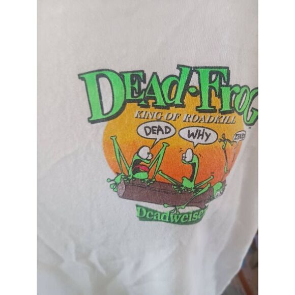 Vintage 1995 deadwiser roadkill frog tee on a Badger made in the USA tag Extra l - Picture 5 of 5